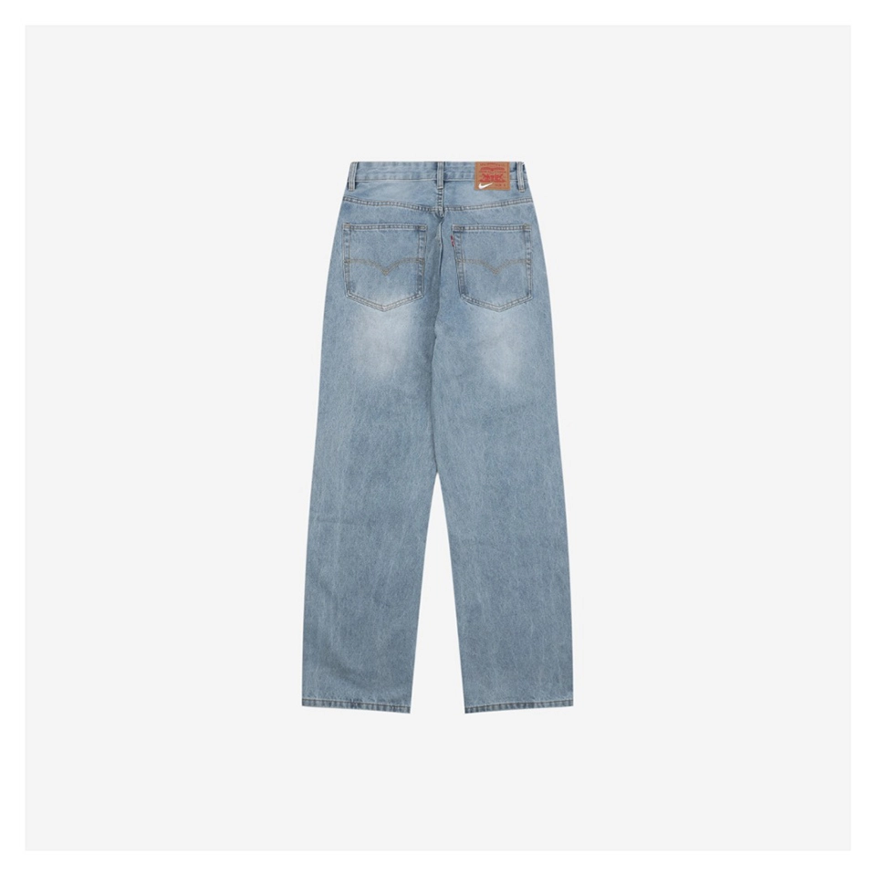 Nike Swoosh Embroidered Denim Trousers