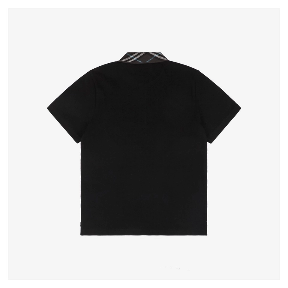 BBry Brown Check Collar Polo T-Shirt
