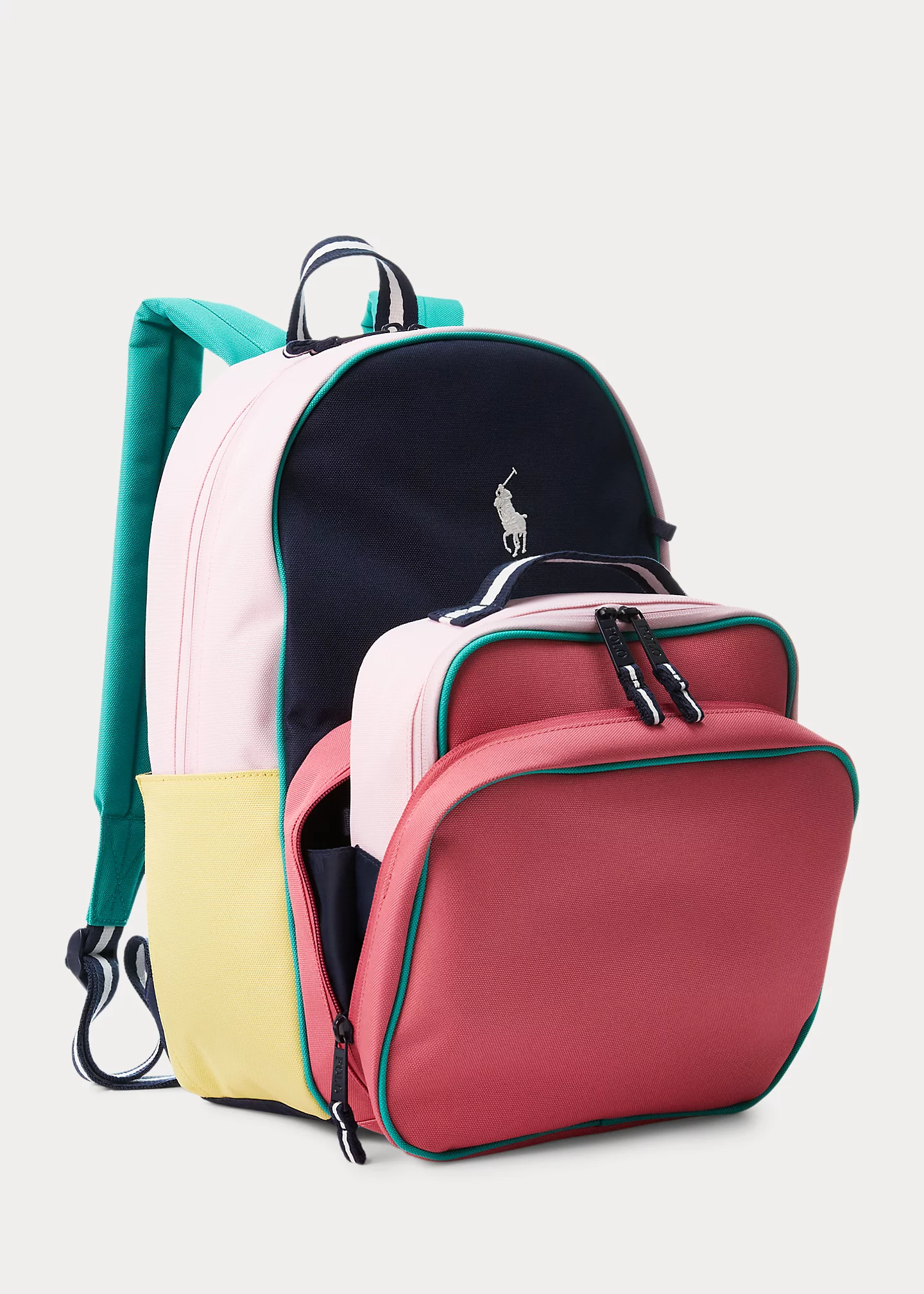 Color-Blocked Backpack & Lunch Tote Set