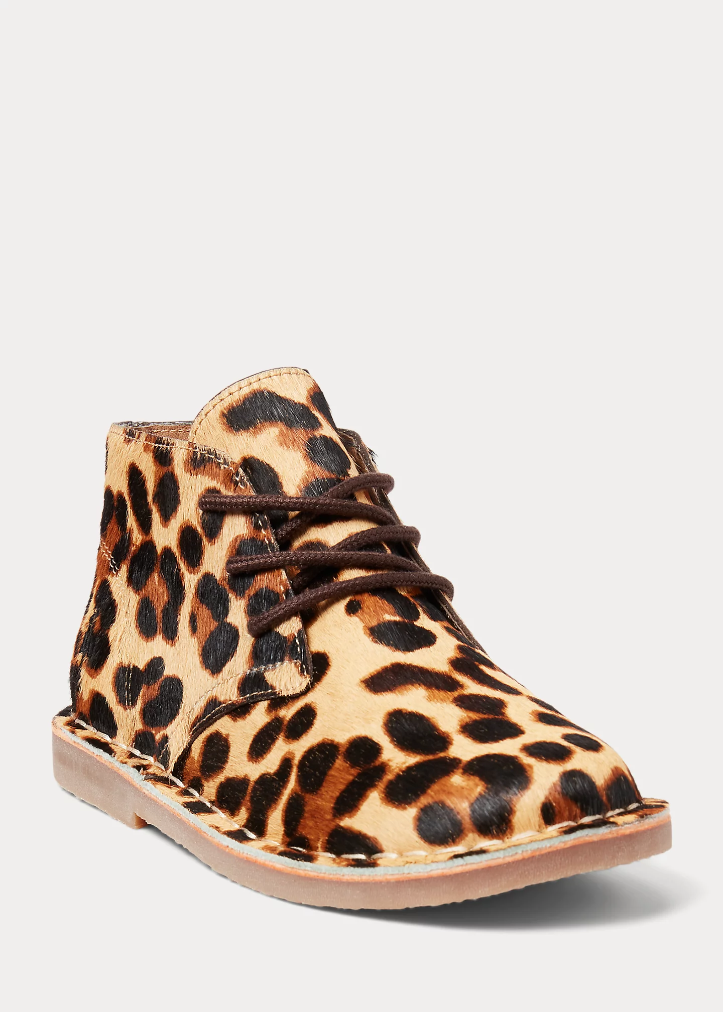 Carl Leopard-Print Haircalf Chukka Boot