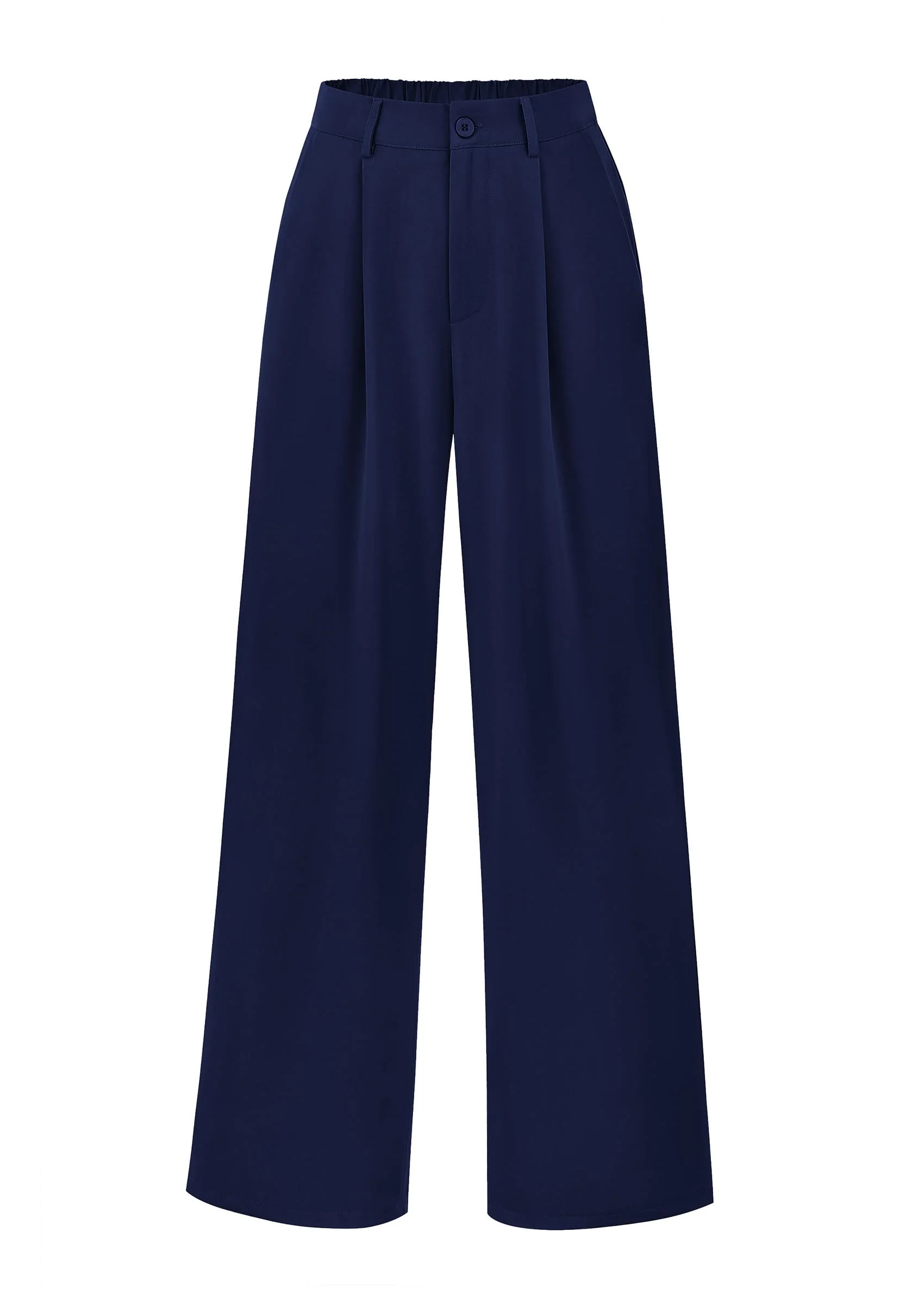 Wide Leg Pants for Women Trendy 2025 Fall High Waisted Business Casual Outfits Work Pant Trousers (Navy,X-Large)