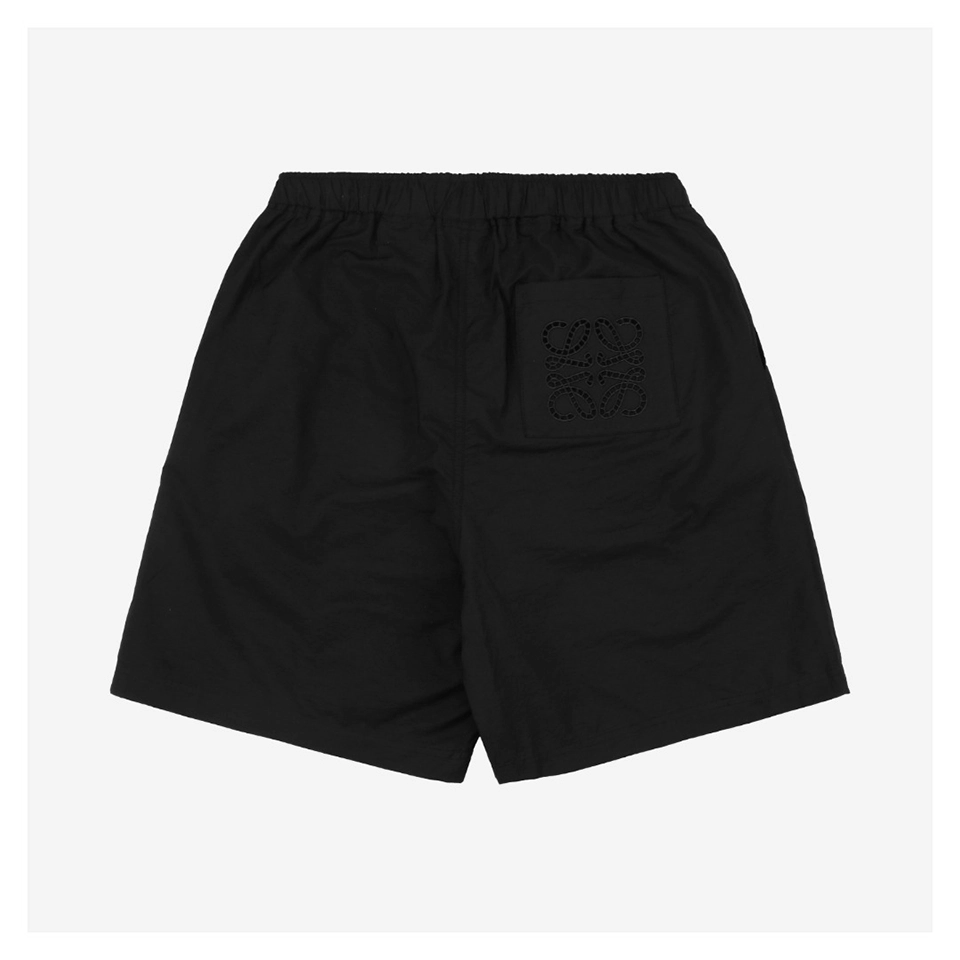 L Rear Pocket Eyelet Anagram Embroidery Shorts