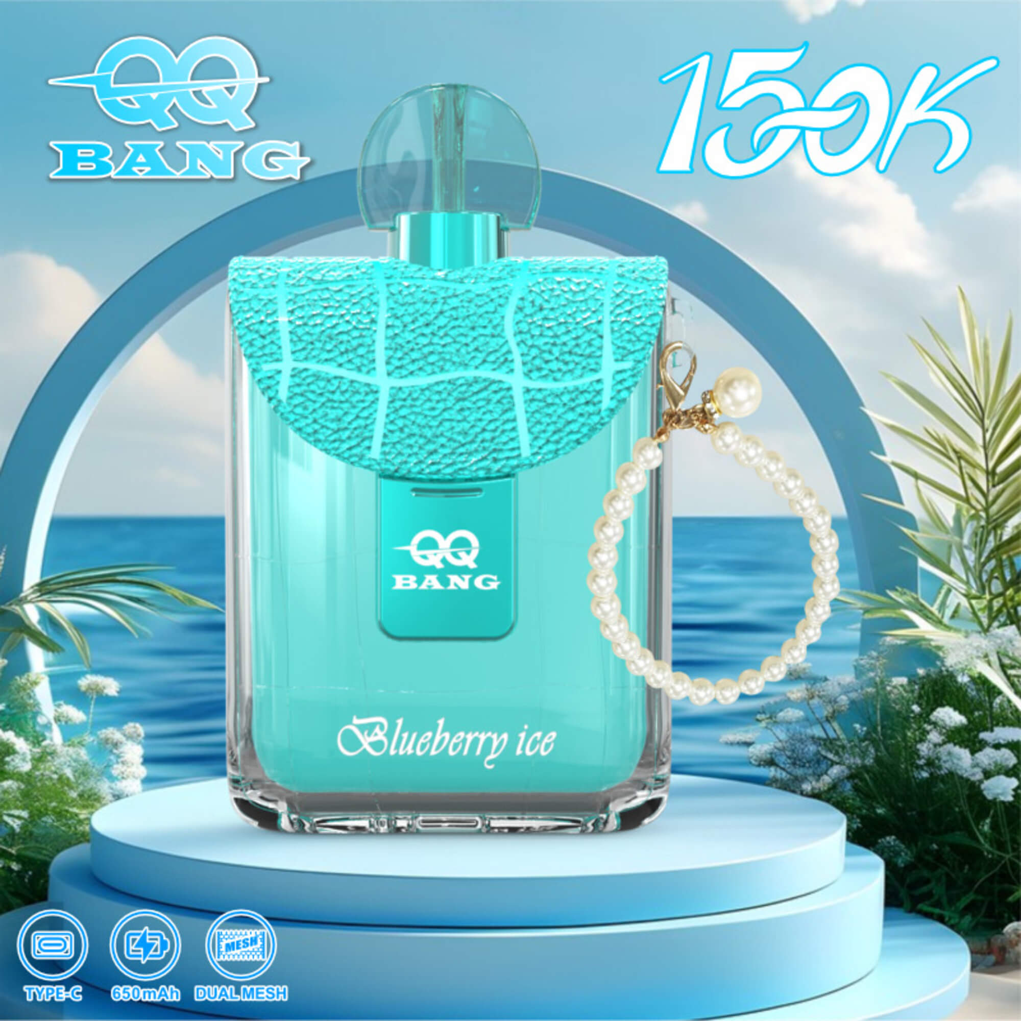 QQ BANG 150K Puffs Prefilled Hookah Vape |  Rechargeable