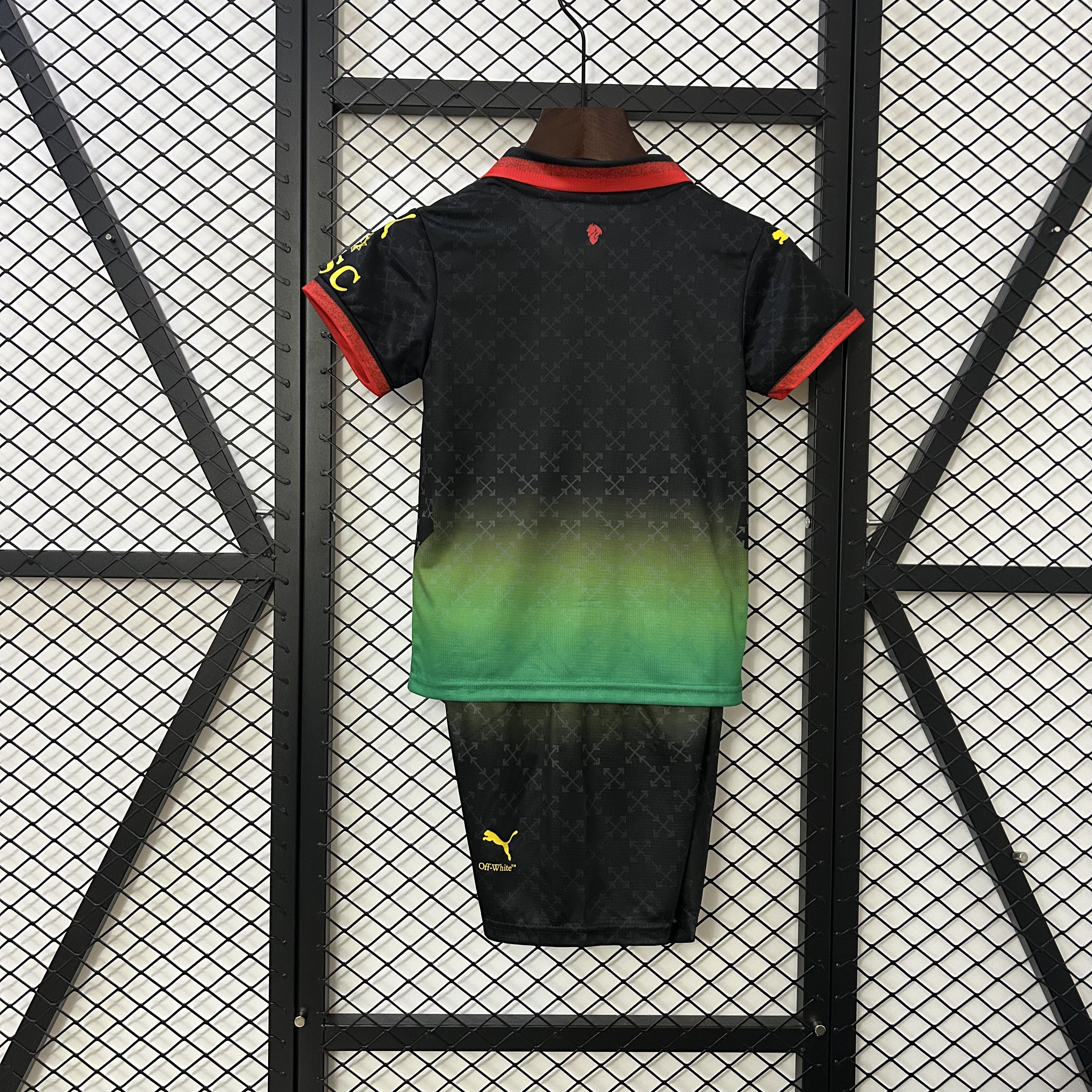 AC Milan Soccer Jersey Fourth Away Kids Kit Jersey+Shorts 2024/25
