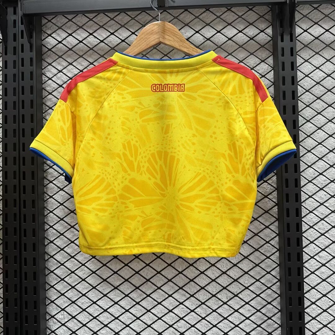 Colombia Soccer Jersey Women's Home Crop Top World Cup 2026