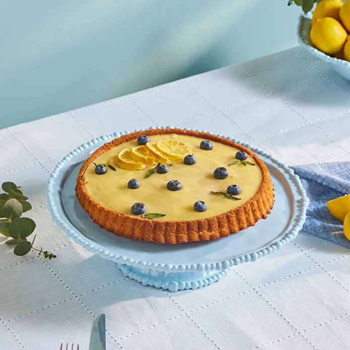 Présentoir à Gâteau Karaca Perla en Mélamine, 36 cm, Bleu