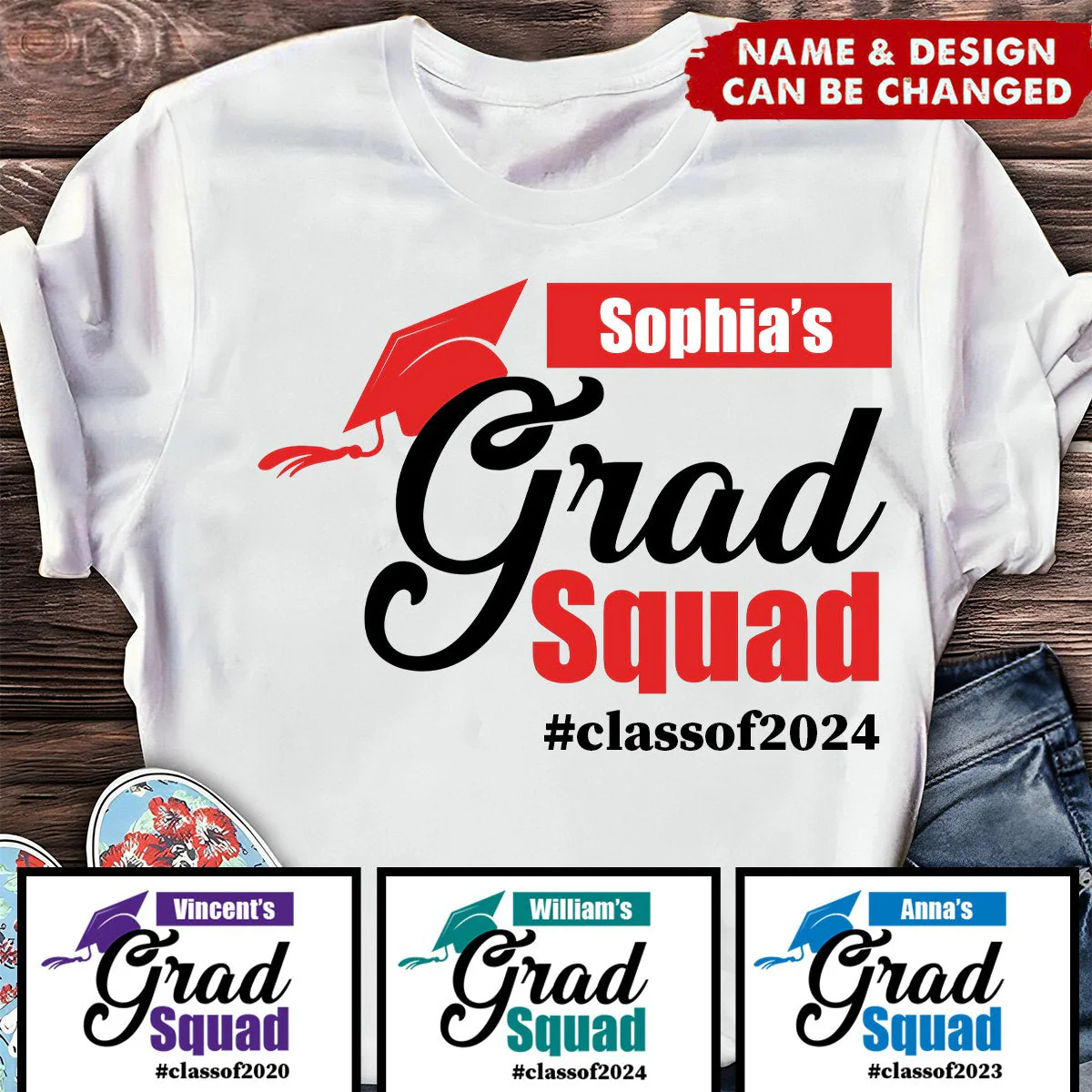 Graduate Family Grad Squad - Personalized T-Shirt