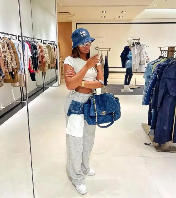 Sport Pants with Denim Pocket