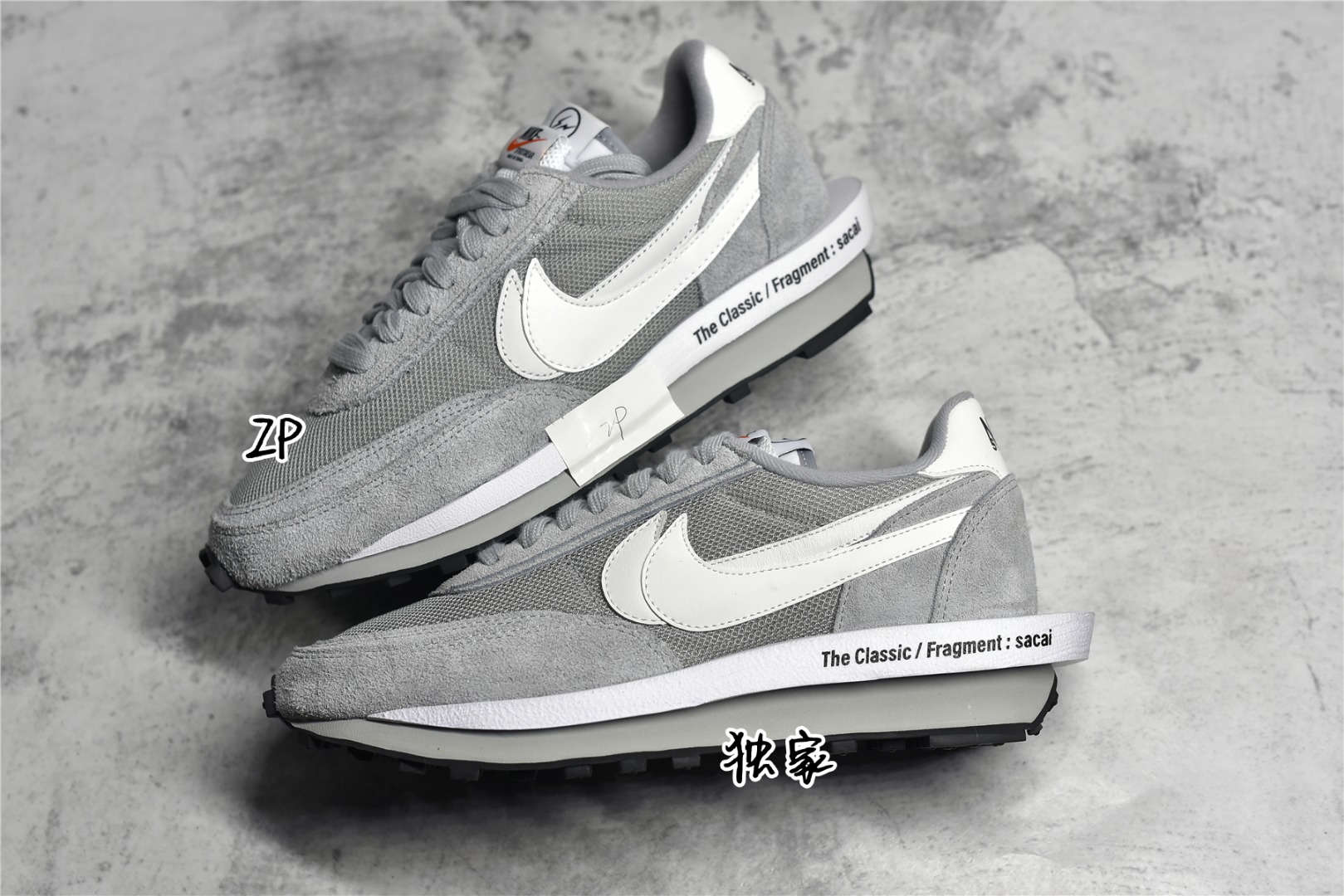 KO FRAGMENT X SACAI X NK LDWAFFLE LIGHT SMOKE GRAY DH2684-001