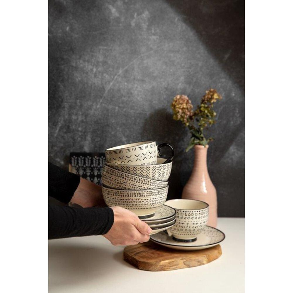 FLORINA Komplet 6 Talerzy deserowych Nordic, 19 cm, eleganckie