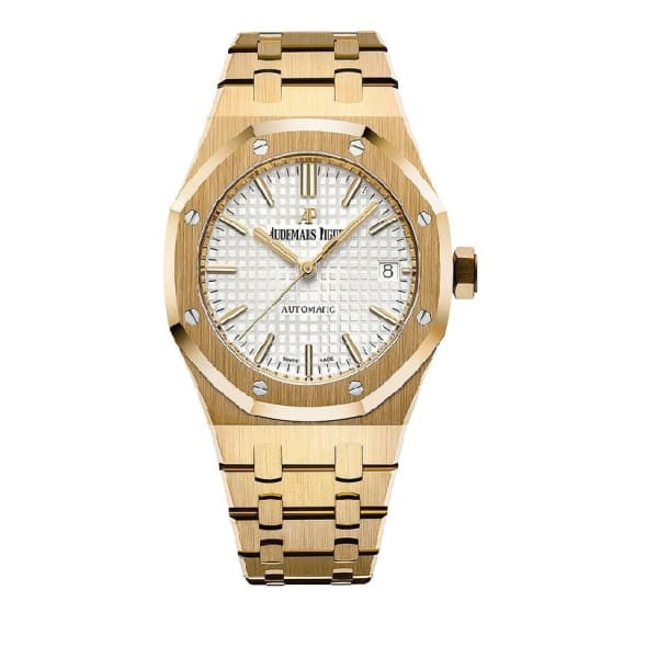 [2026 Mirror Grade]Audemars Piguet Royal Oak Selfwinding, Silver dial, 37mm, Yellow gold, 15450BA.OO.1256BA.01