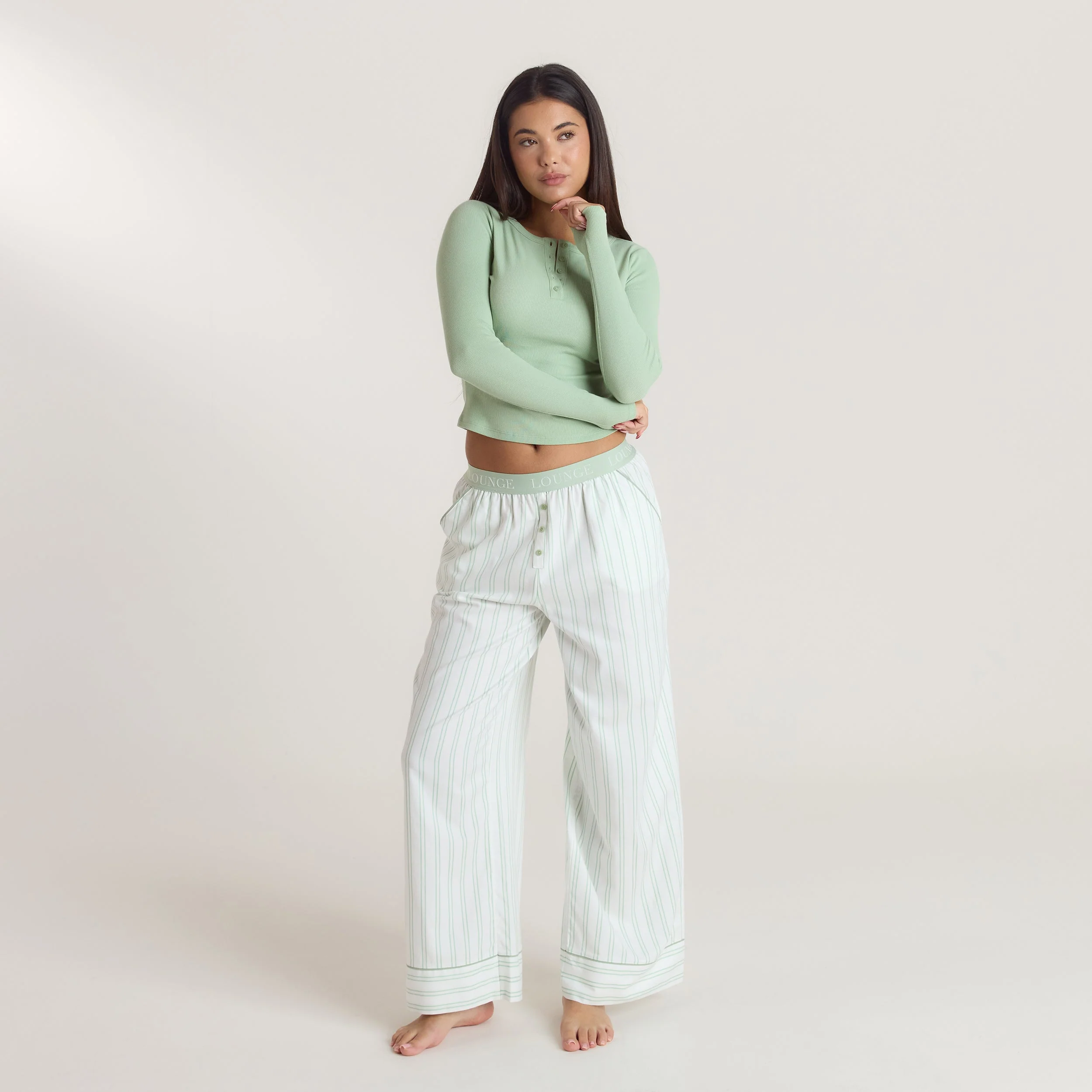 Mistletoe Pajama Bottoms - Sage