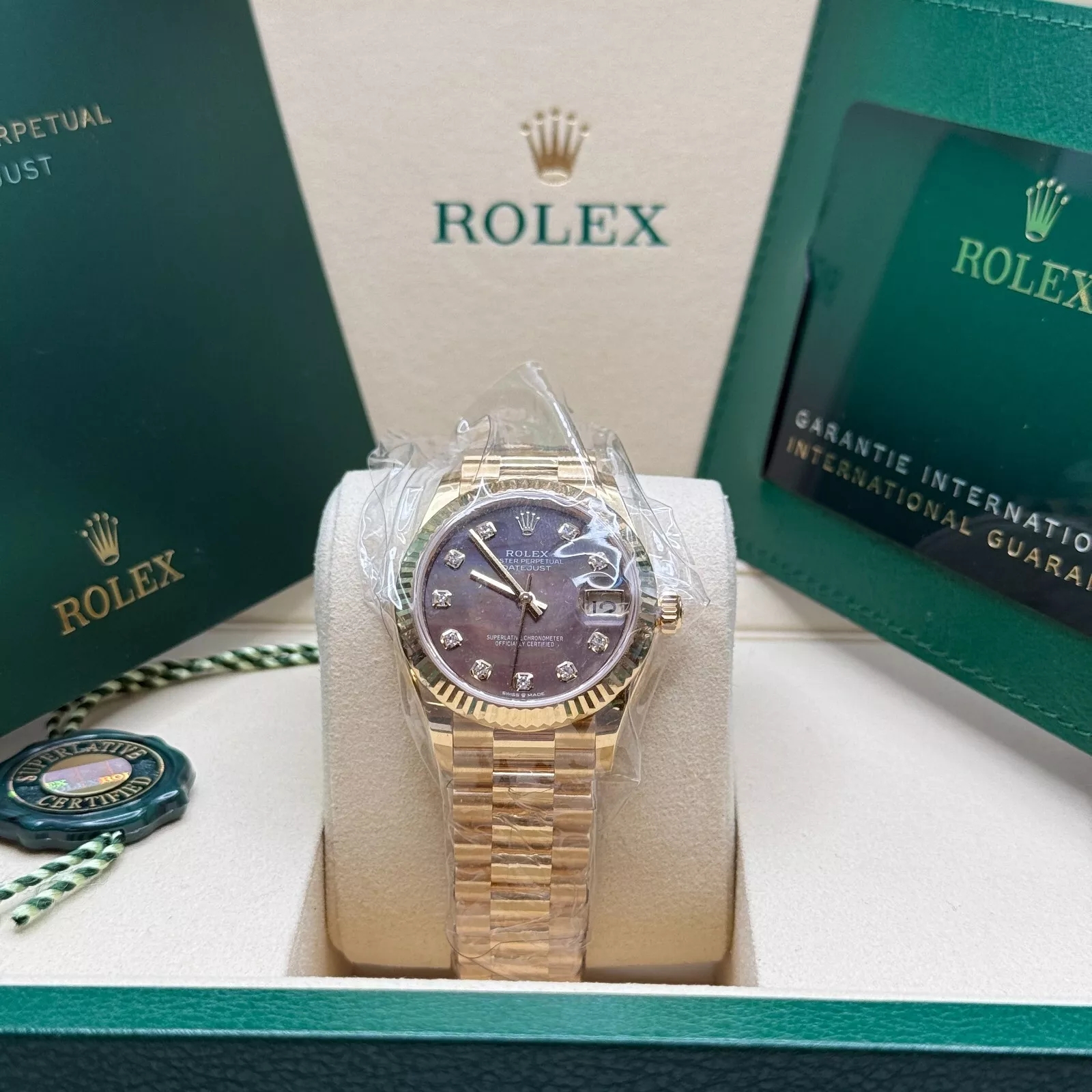 [2026 Mirror Grade]RLX Datejust m278278-0038 Black Mother-of-Pearl 31mm Dial President Bracelet Watch