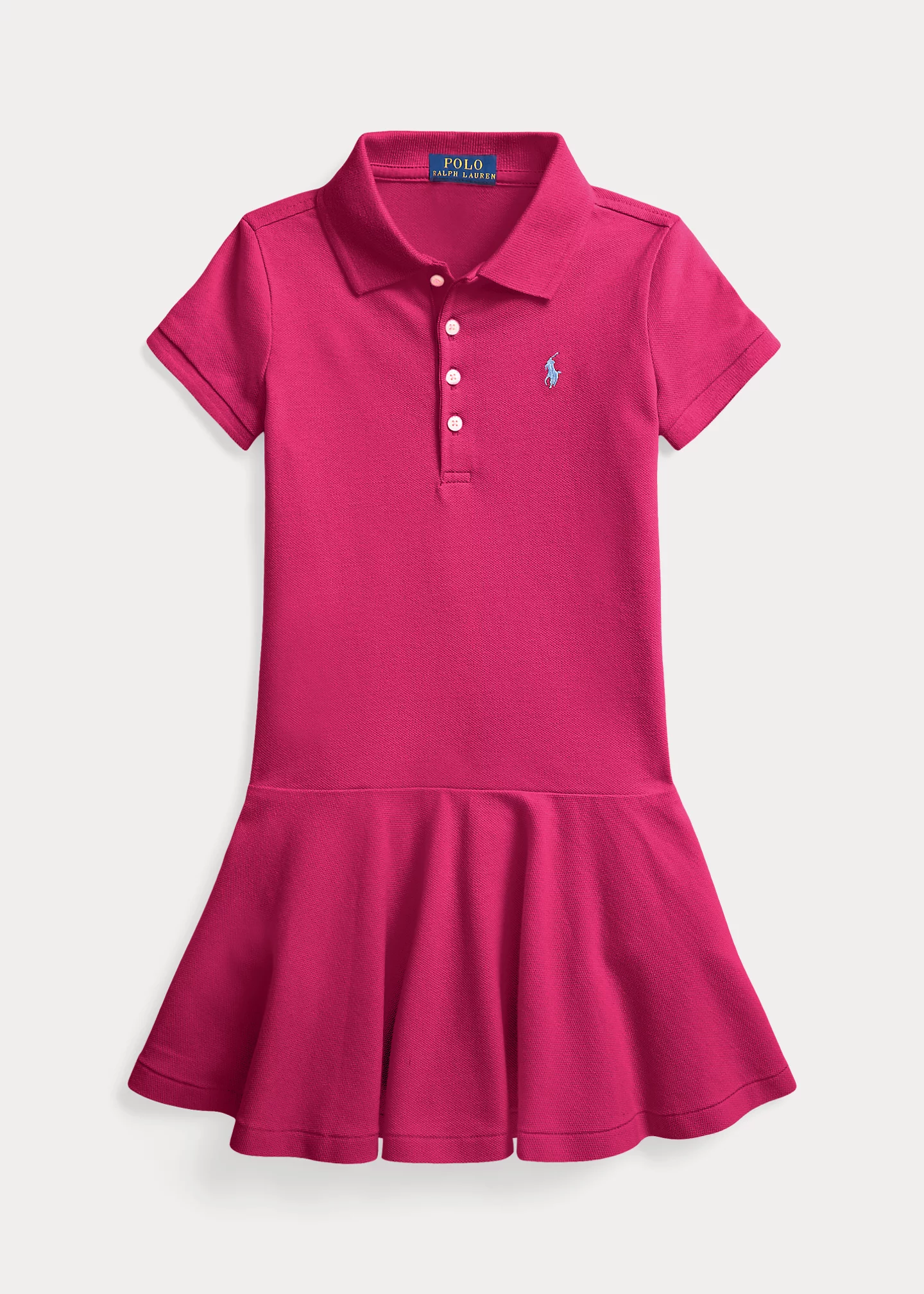 Stretch Mesh Polo Dress