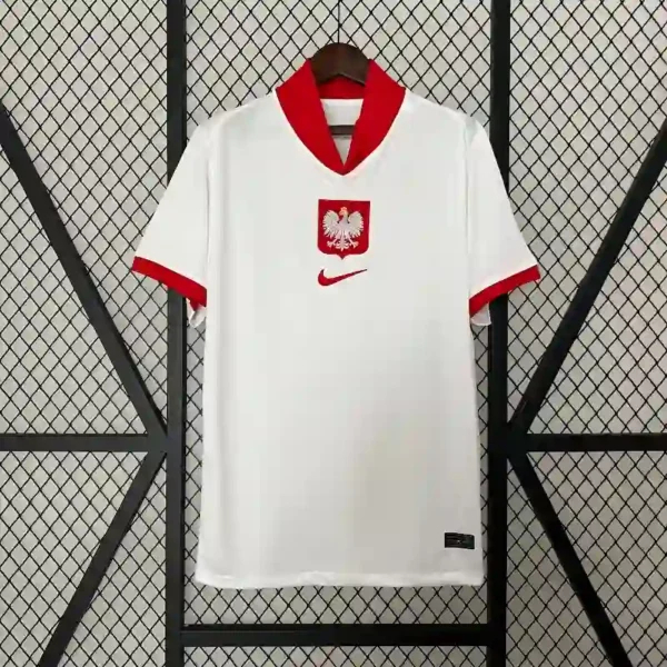 Poland Soccer Jersey Home Custom Shirt 2024