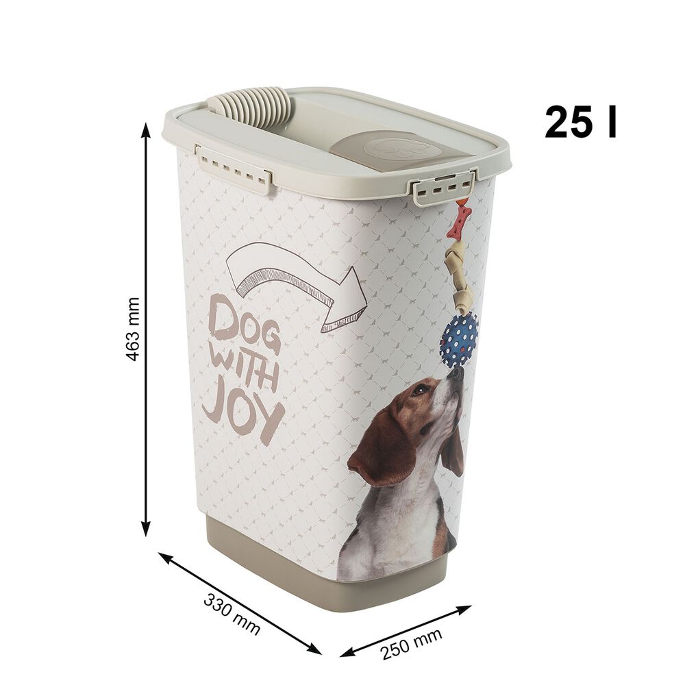 ROTHO Pojemnik na karmę Rotho CODY Dog, 25 L, beżowy