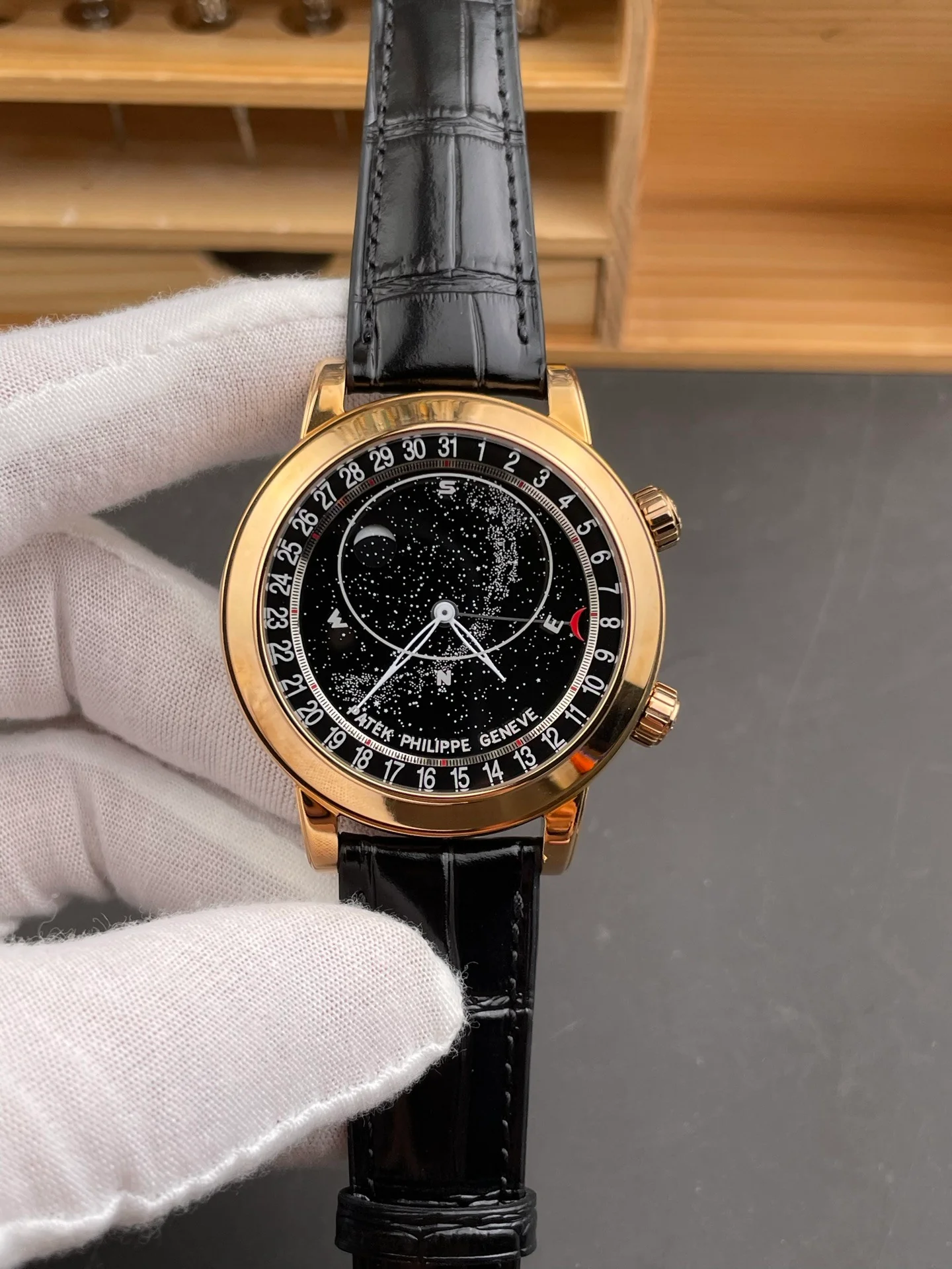Patek Celestial 6102R Rose Gold Black Dial
