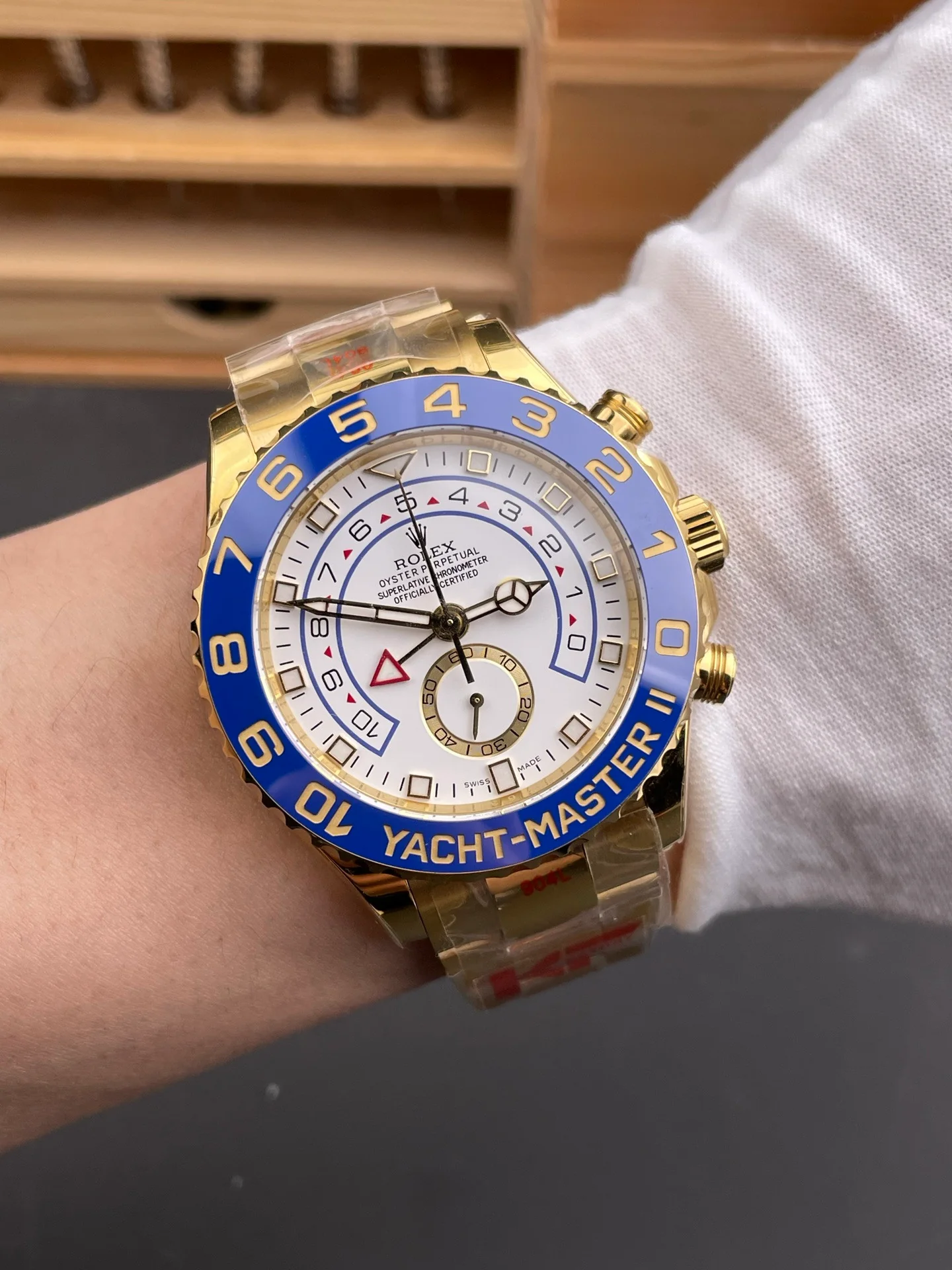 Full Gold Yacht-Master White Dial