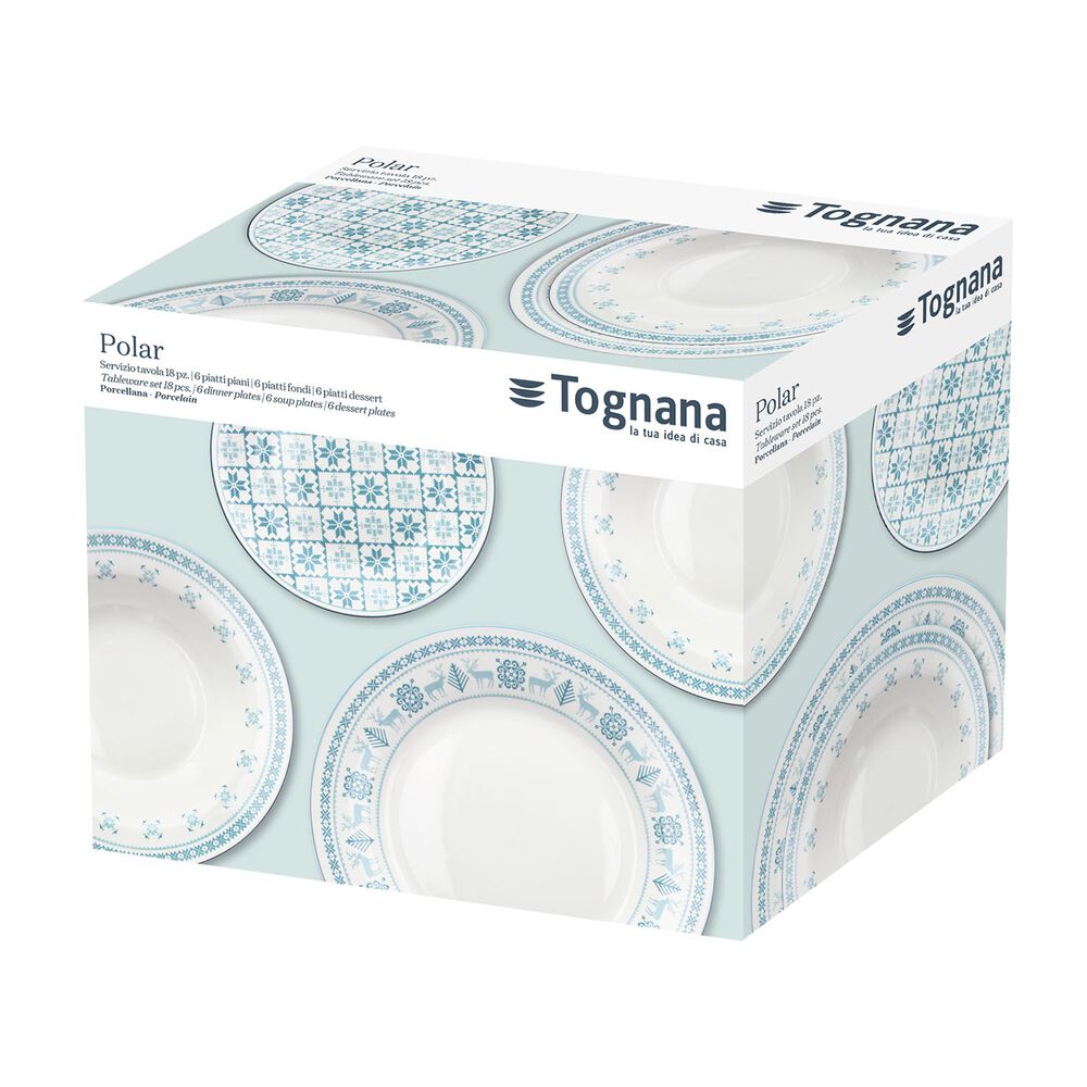 TOGNANA Zestaw talerzy Tognana Olimp New Polar, 18 elementów, wielokolorowy