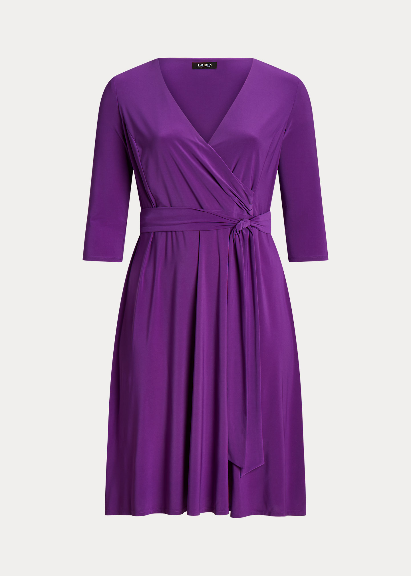 Surplice Jersey Dress
