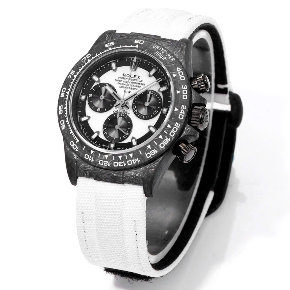 [2026 Mirror Grade]Rolex Daytona Choronograph DIW Cream Carbon 40mm Replica 1:1 – Top Quality Version