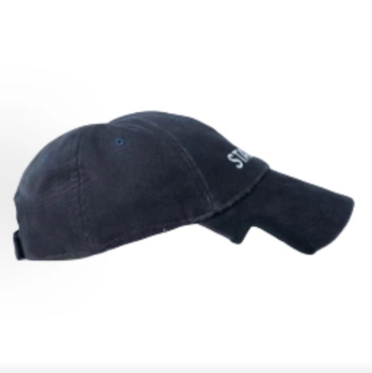 Balenciaga STANDARD Letter Distressed Dark Gray Baseball Cap
