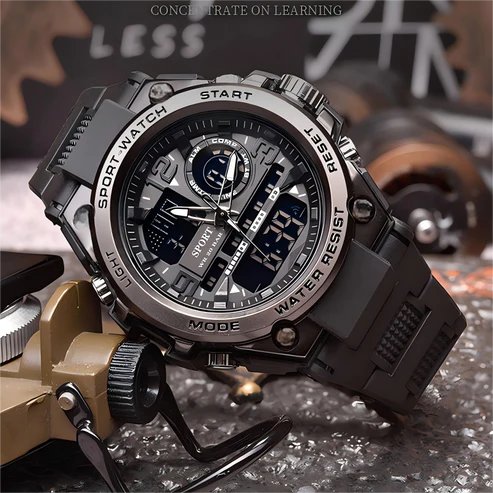 Men's Waterproof Sports Watch with Luminous Display