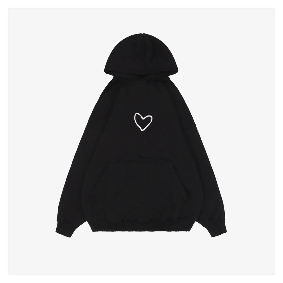Blcg Heart Logo Silicone Printed Hoodie