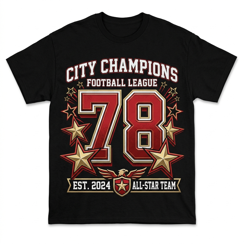 Unisex Loose Fit T-Shirt 100% Cotton Soft Comfortable Summer Casual Printed Top Soccer