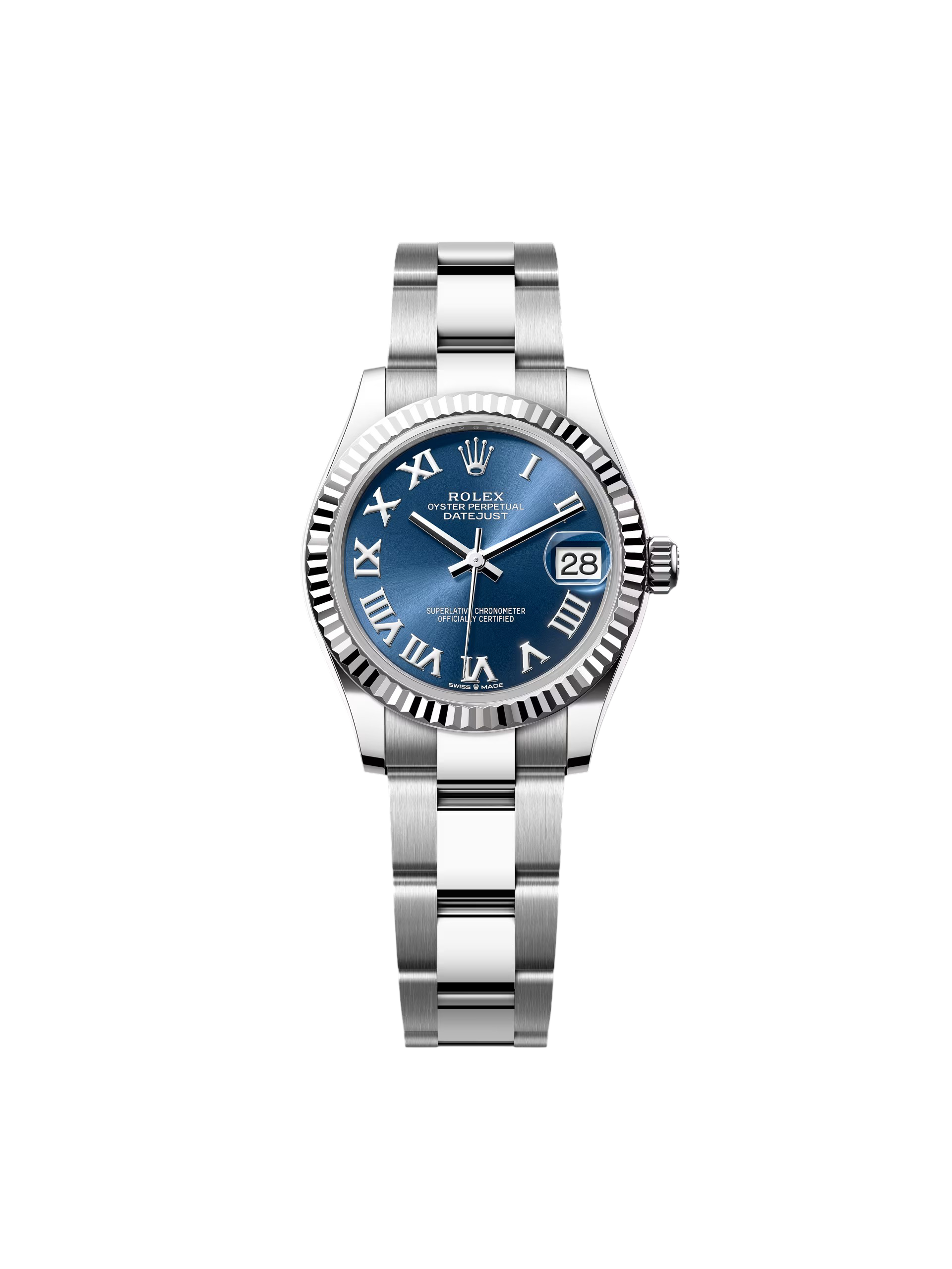 [2026 Mirror Grade]RLX Datejust m278274-0033/0034 Bright Blue Dial 31mm Fluted Bezel Oyster Bracelet