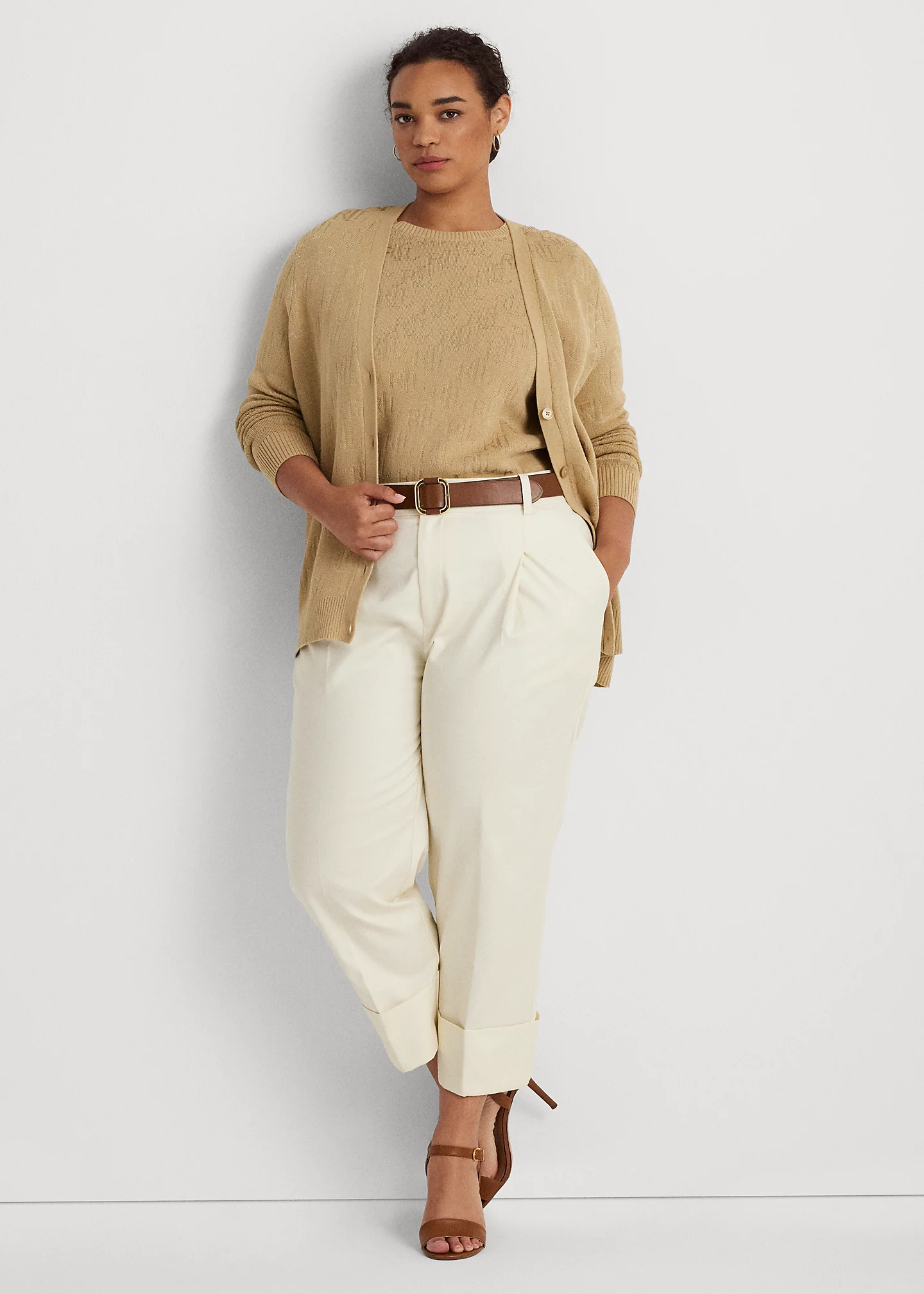 Double-Faced Stretch Cotton Ankle Pant