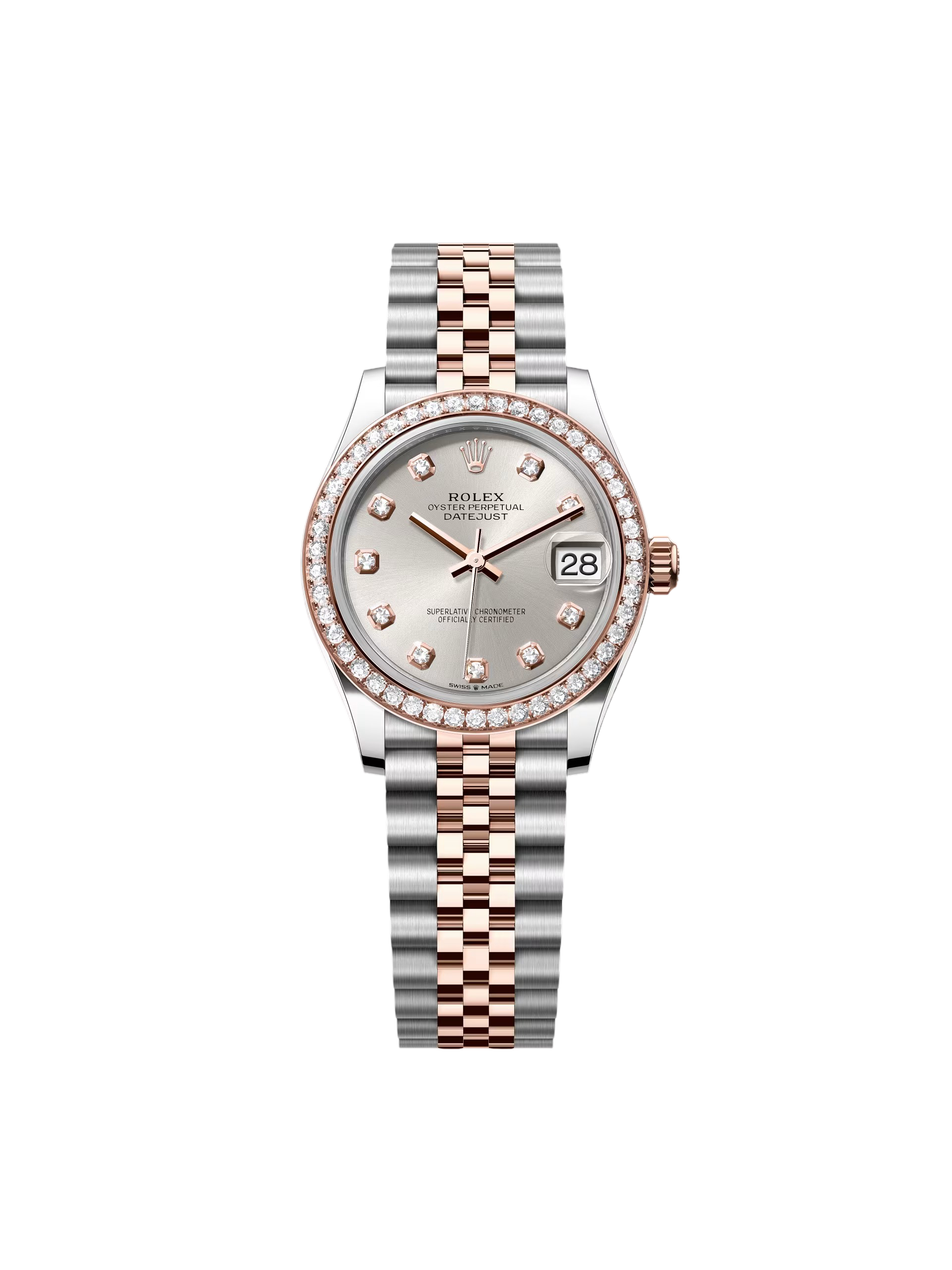 [2026 Mirror Grade]RLX Datejust m278381-0015/0016 Silver Diamond Dial Diamond-Set Bezel 31mm