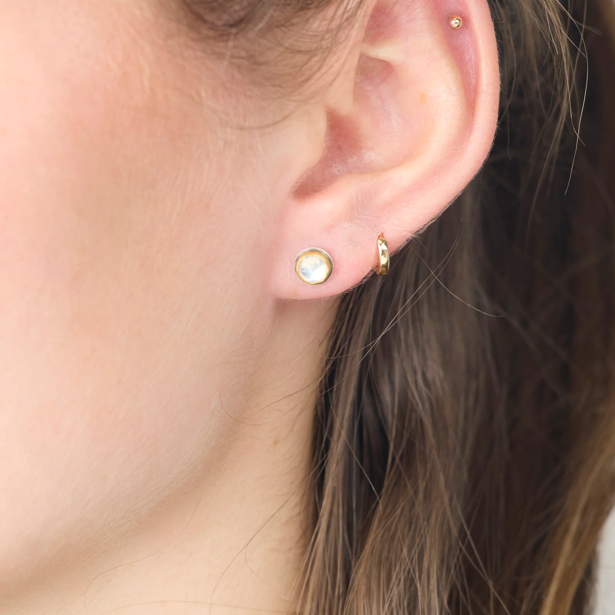 Moonstone Stud Earrings