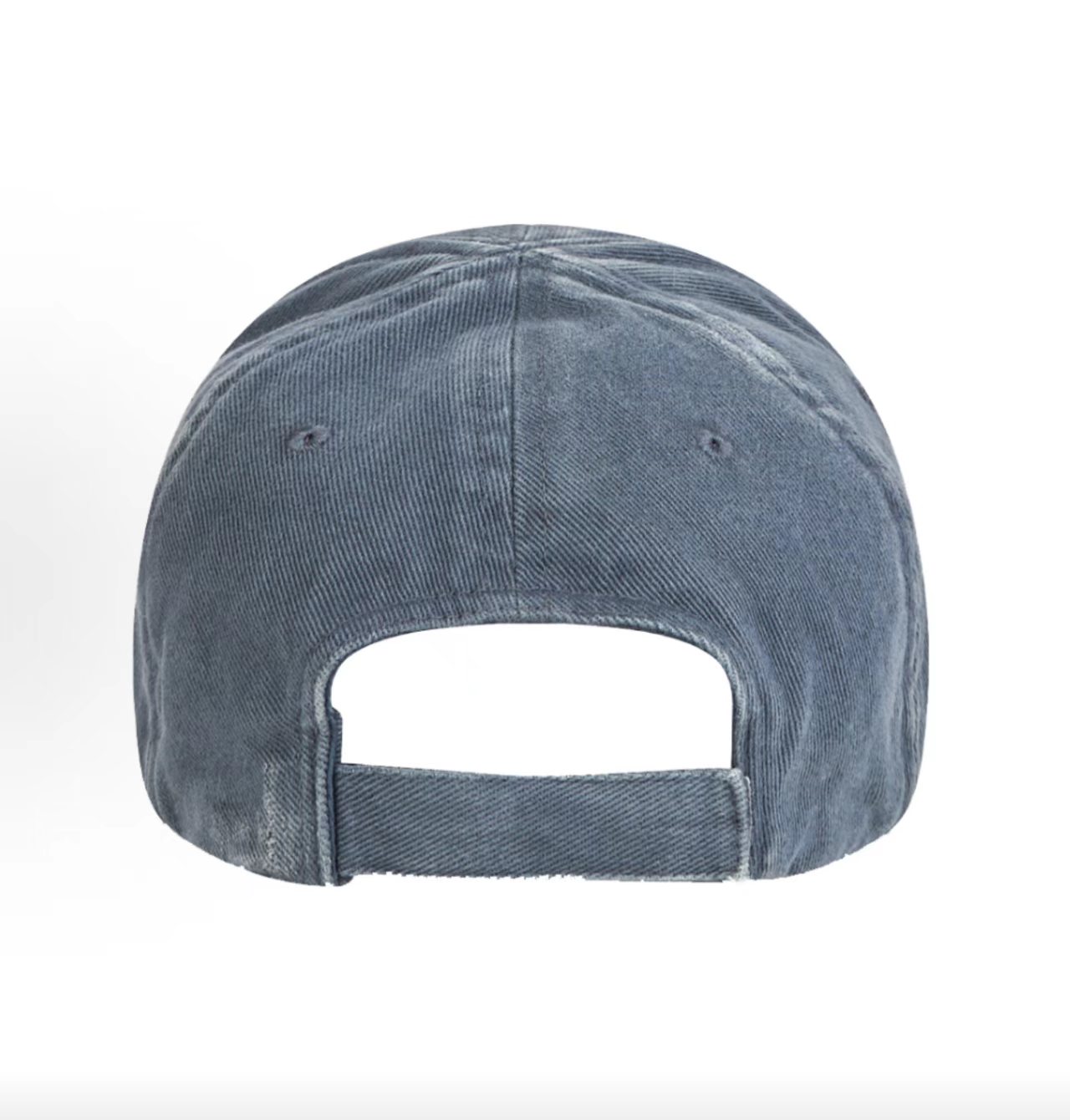 Balenciaga Washed Distressed Logo Cotton Baseball Cap