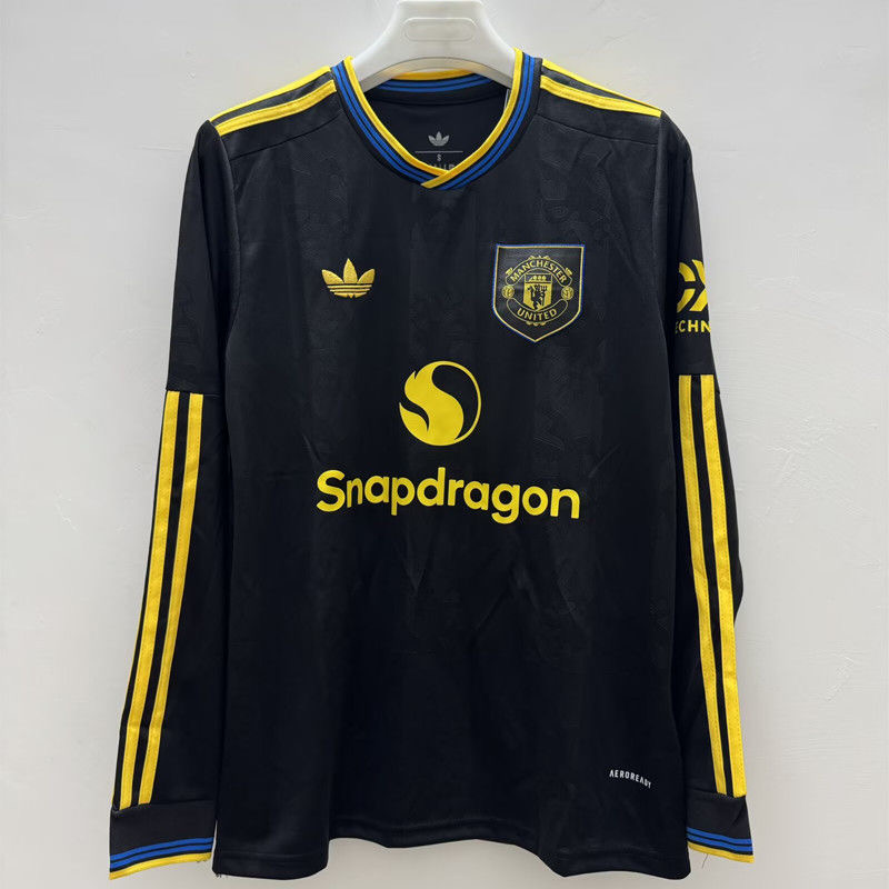 Manchester United Third Away Long Sleeve Football Jersey Shirt 2025/26