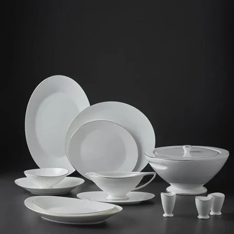 Jumbo Moon Platine Service De Table 64 Pièces Pour 12 Personnes