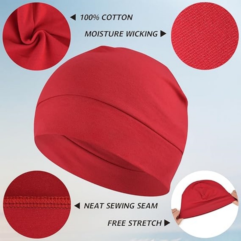 Headshion Cotton Skull Caps for Men Women