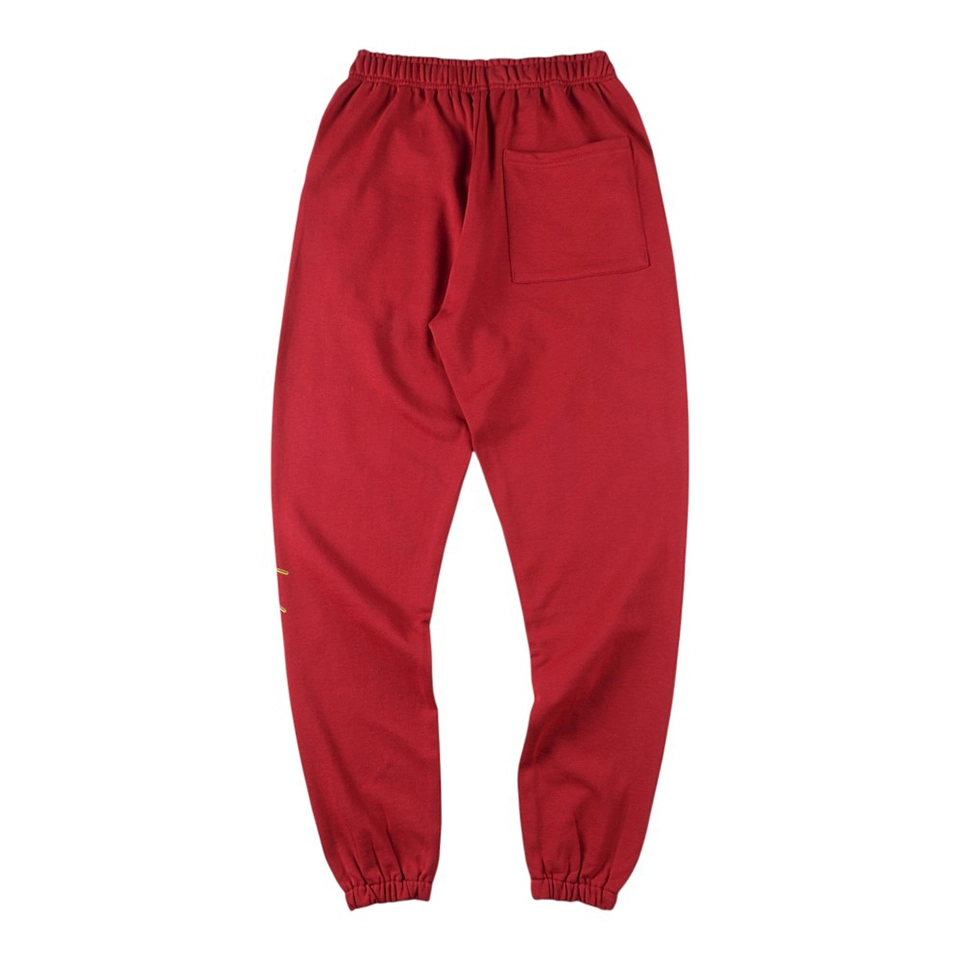 Sp5der Crimson Gold Web Graphic Sweatpants