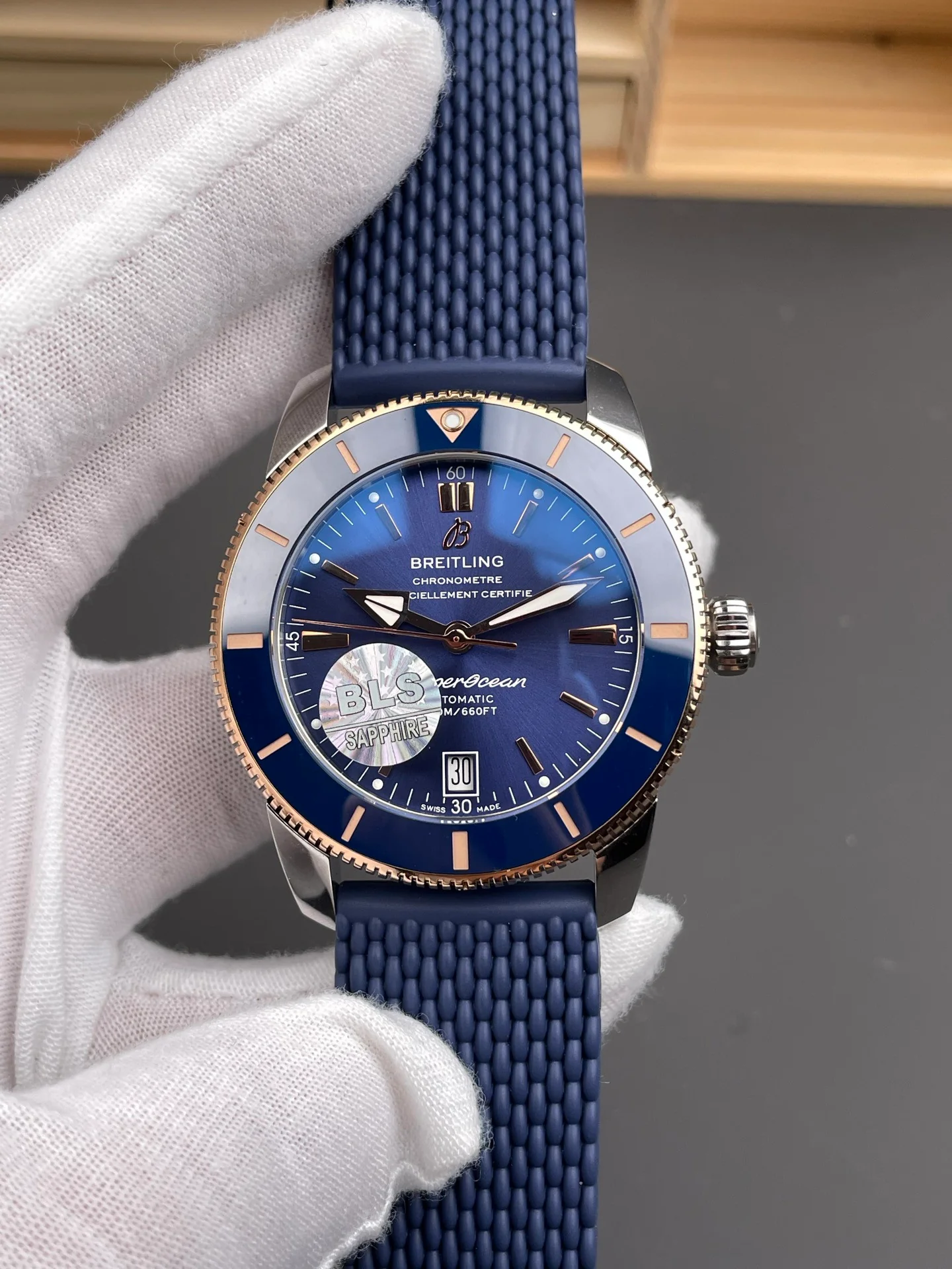Superocean Heritage Two-tone Rose Gold Blue Dial