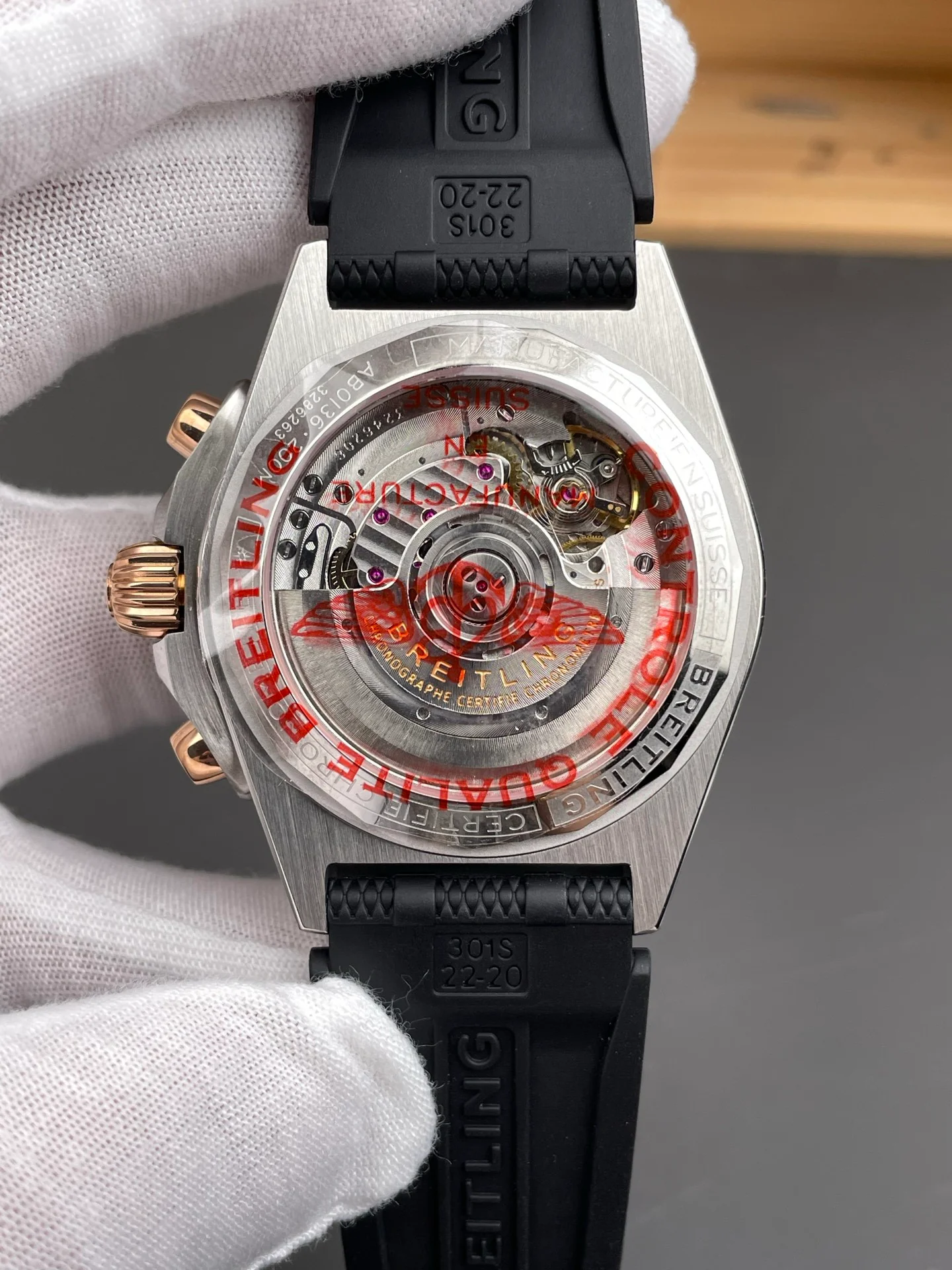 Chronomat B01 Two-tone Rose Gold Grey Dial