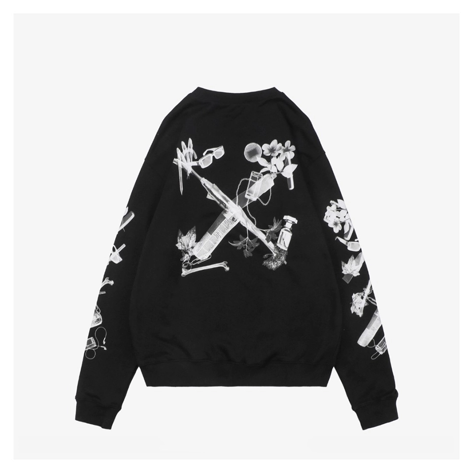 Off-White Digital Earphone Arrow Print Crewneck Sweatshirt