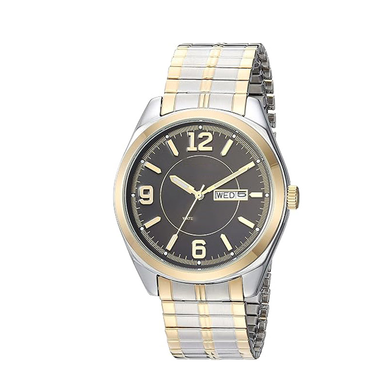 KINDWIN Men's watch with date and day display function and expandable strap.