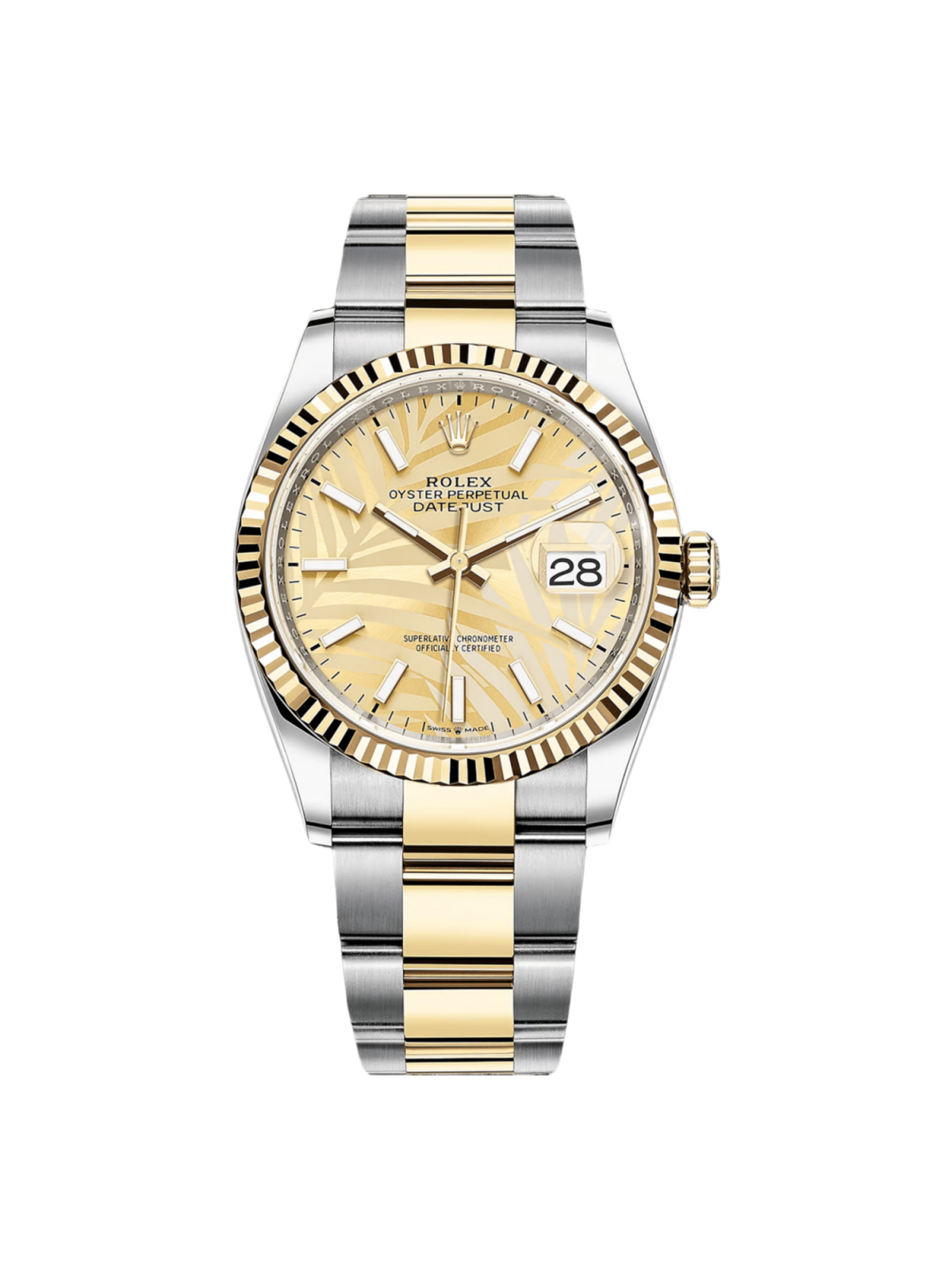 [2026 Mirror Grade]RLX  Datejust 36mm 126233-0038 Golden Palm Motif 36mm Dial Oyster Bracelet Watch