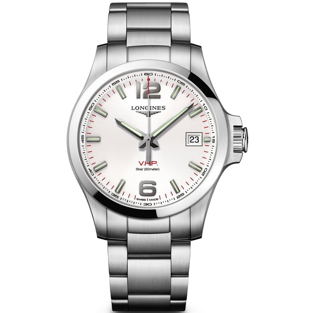 [2026 Mirror Grade]Longines Men's L37164766 Conquest Stainless Steel Watch