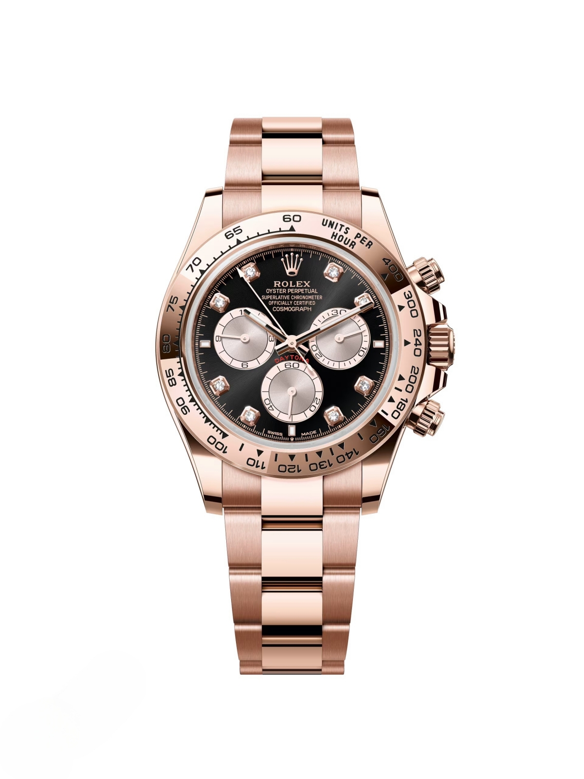 [2026 Mirror Grade]RRolex Daytona Rose Gold / Black / Diamond-Set  m126505-0002