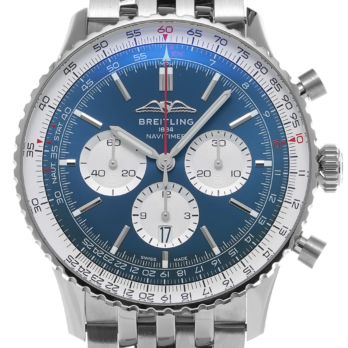 [2026 Mirror Grade]Breitling AB0137211C1A1 Navitimer B01 Blue Dial - Νew