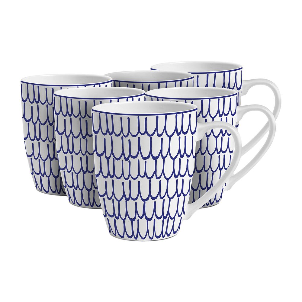 MG HOME Zestaw kubków porcelanowych MG Home Fiori, 360 ml, 6 sztuk