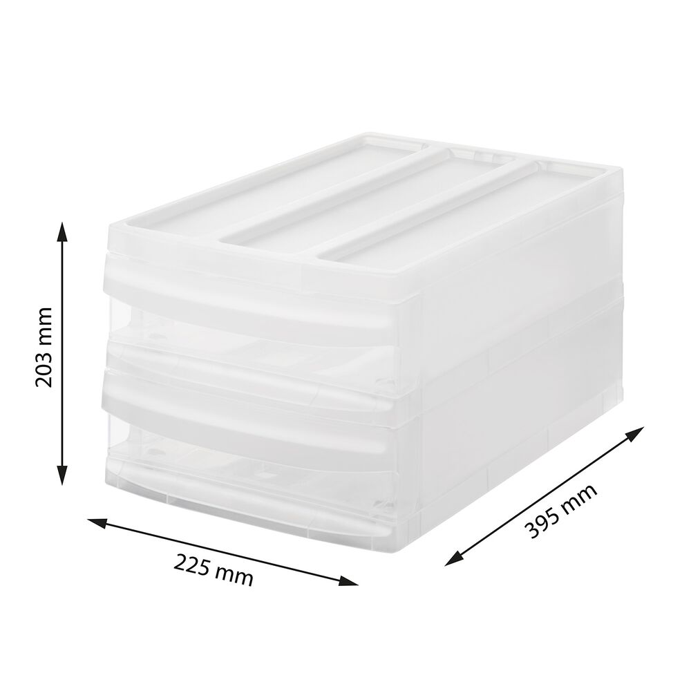 ROTHO Pojemnik z 4 szufladami 25,5 x 39,5 x 20,3 cm Rotho Tower, transparentny