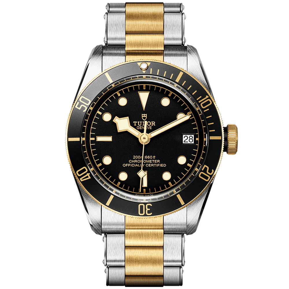 [2026 Mirror Grade]Black Bay S&G 41mm Black/Gold Dial Automatic Men's Bracelet Watch