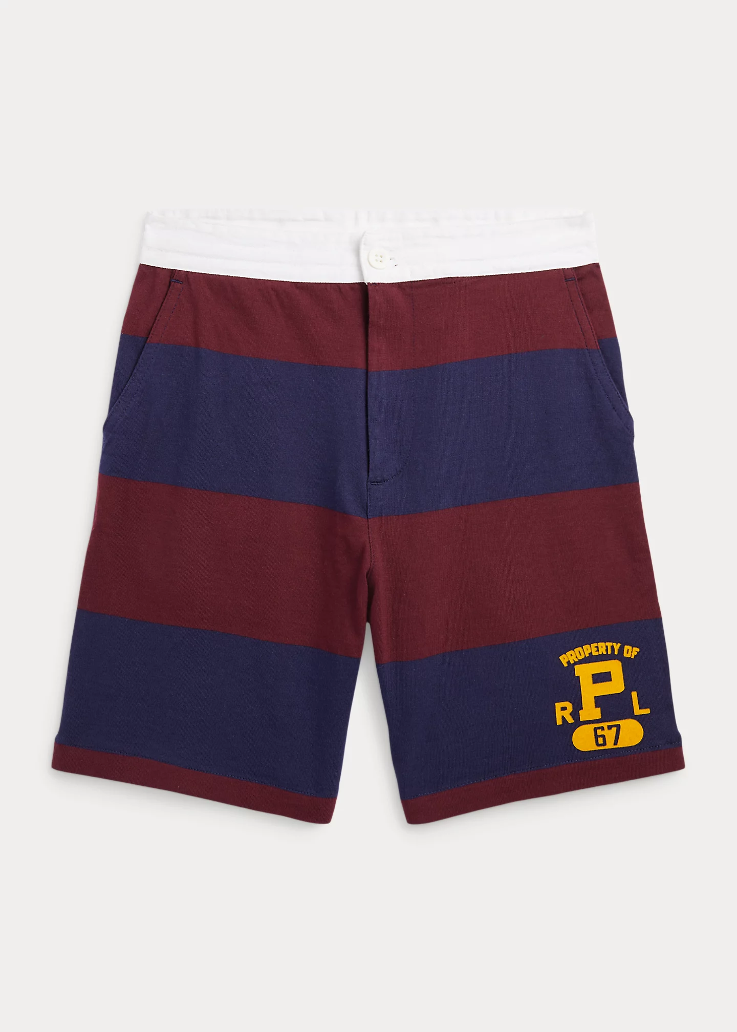 Logo Striped Jersey Short